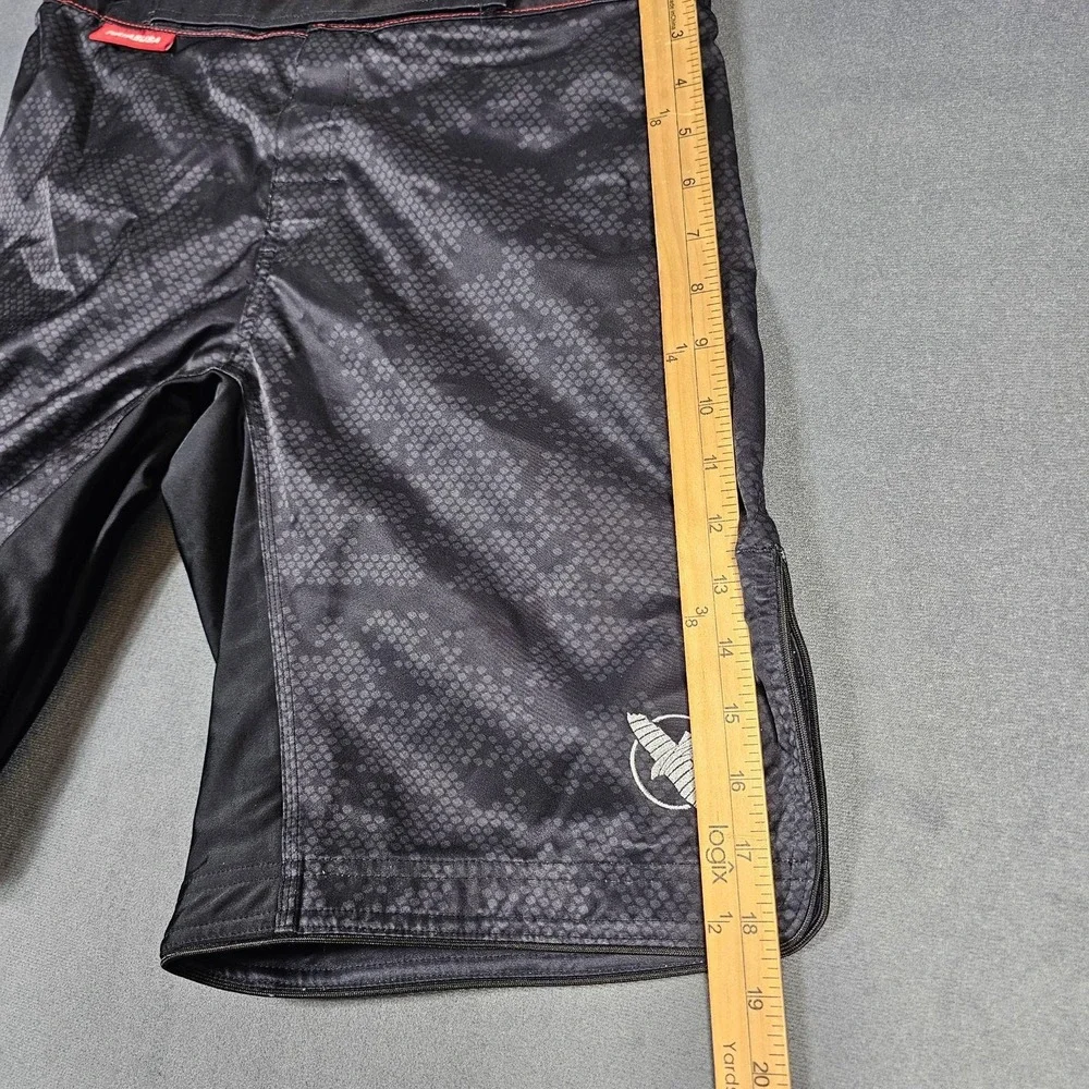 Hayabusa Shorts Mens Small Black Camo MMA Grappling Training Elastic Drawstring